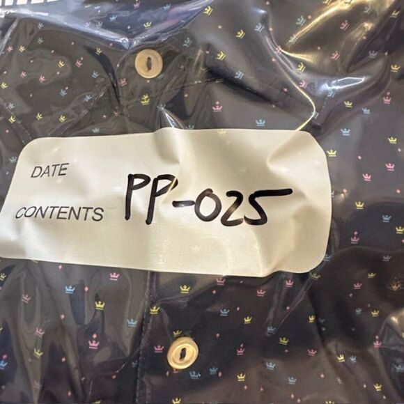 Peter Millar Large Tall Summer Comfort Navy Polo with Colorful Small Crowns - Picture 6 of 6